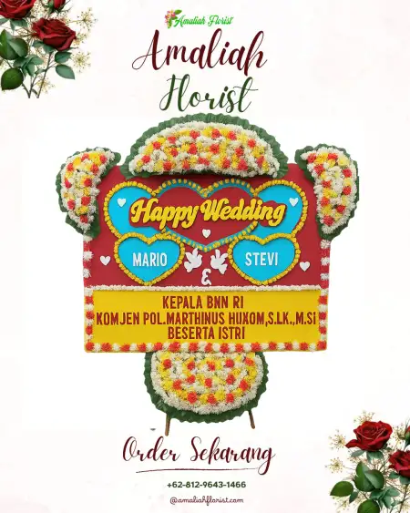 Papan Bunga Pernikahan Modopuro